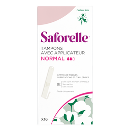 Tampons avec applicateur Coton BIO, Format Normal, small